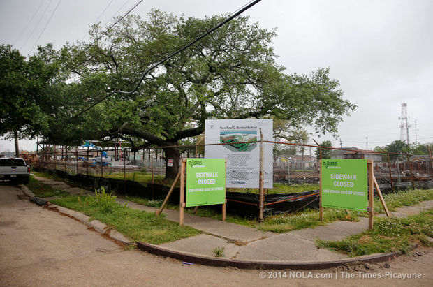 Dunbar School is currently under construction and its revitalization is especially meaningful for many community members. They see it as a future focal point to bringing back the neighborhood. (Photo by Kathleen Flynn, NOLA.com l The Times-Picayune) No reproduction