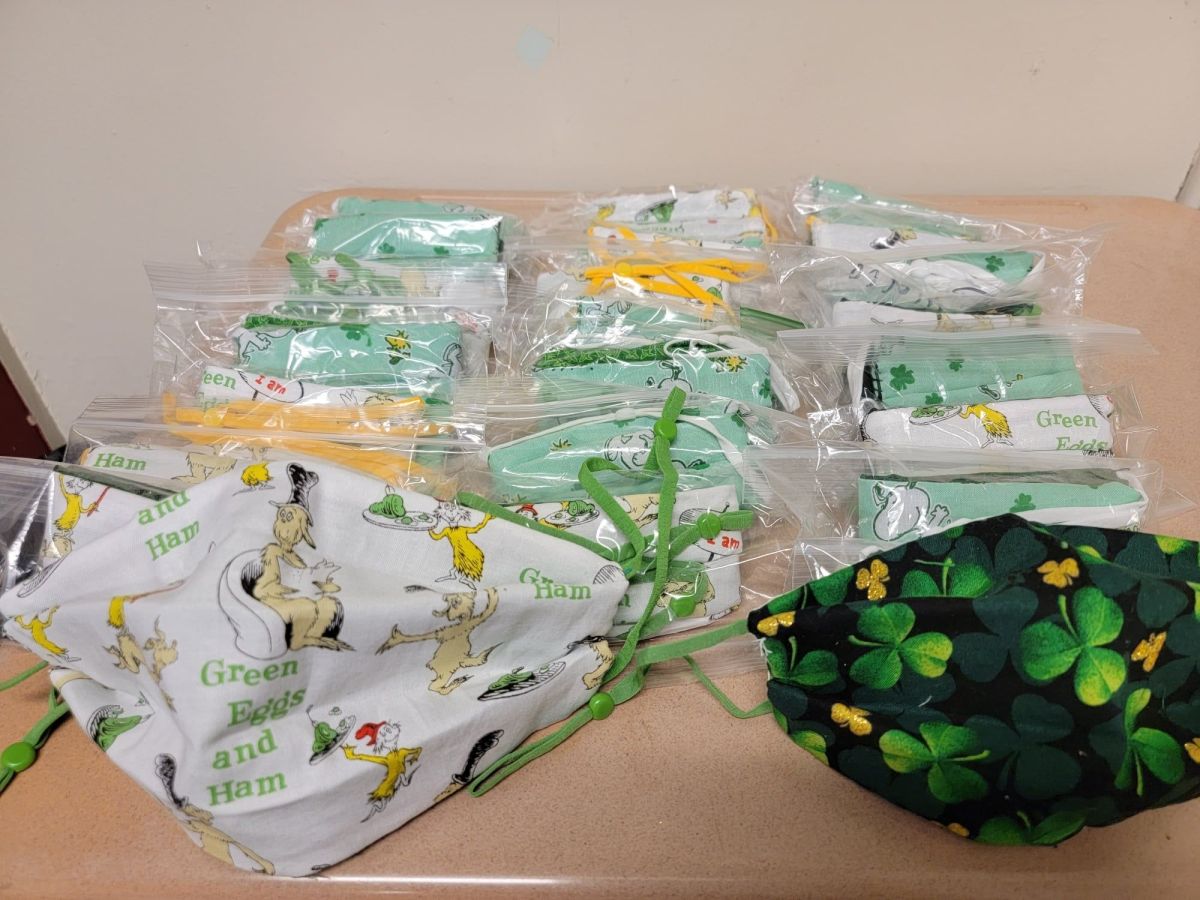 Facemasks donated by district parents in Port Orford-Langlois.