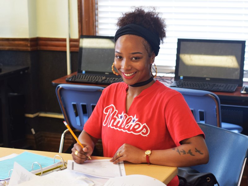 Laci Hargrove, 18, who fell short of the high school credits she needed to graduate, moved straight from high school to a HiSET-prep program that also provides her with needed social supports.